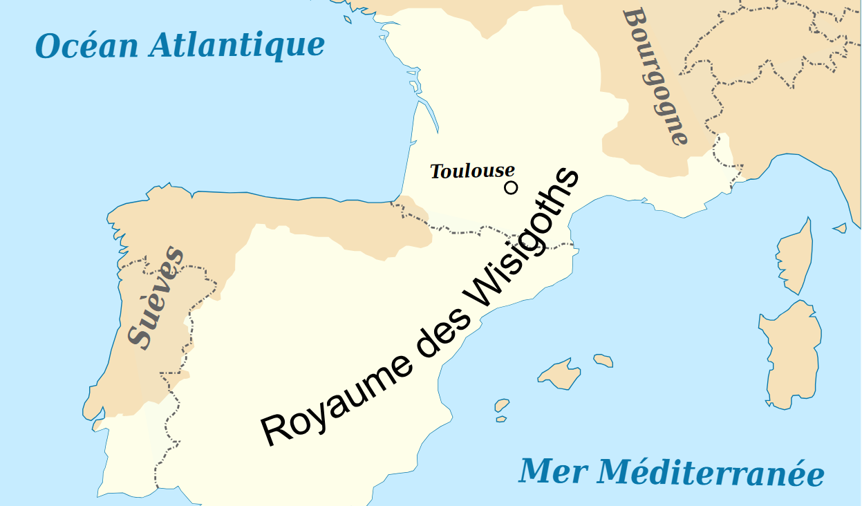 Royaume des Wisigoths, by Spedona, wikimedia