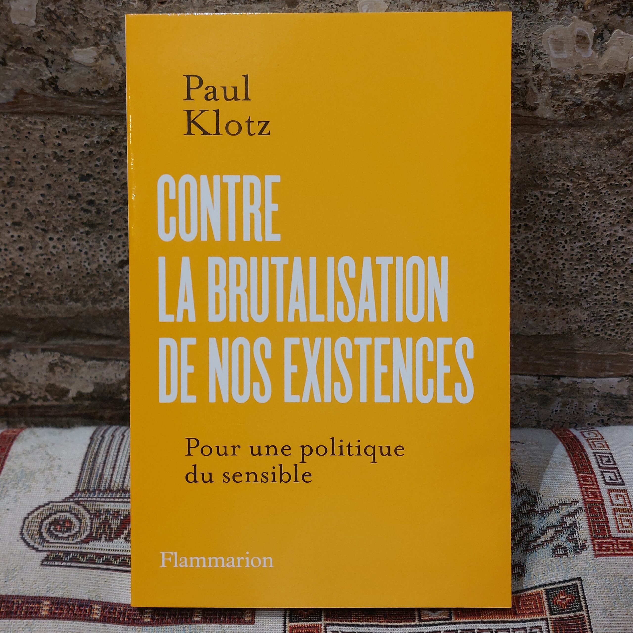 Contre la brutalisation de nos existences. Pour une politique du sensible, Paul Klotz, Flammarion, avril 2026
